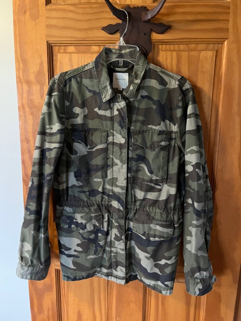 Thread & Supply Camo Utility Field Jacket Medium Cotton Military Cargo Parka